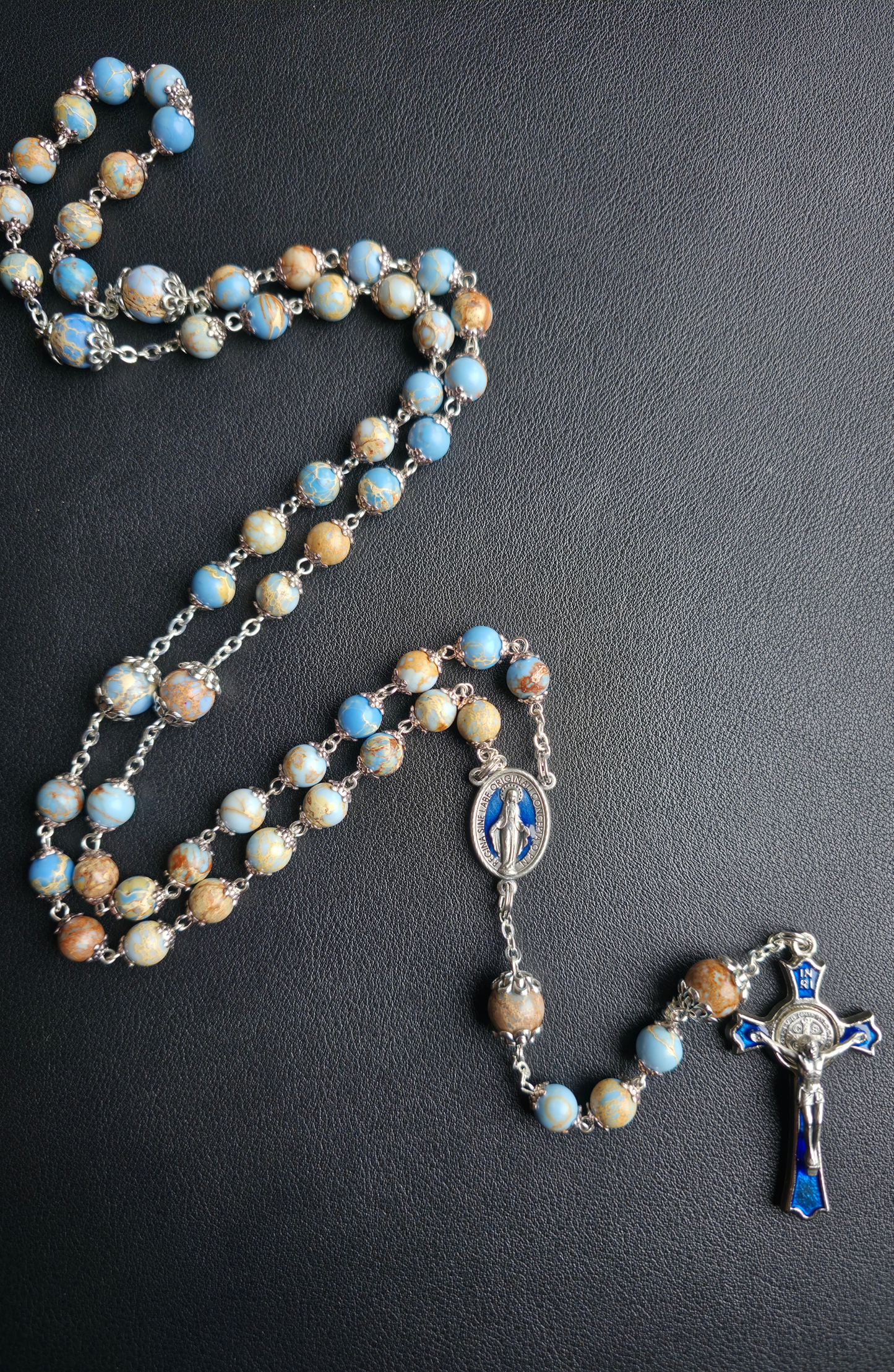 Heaven & Earth Jasper Rosary – Natural Stone Chain