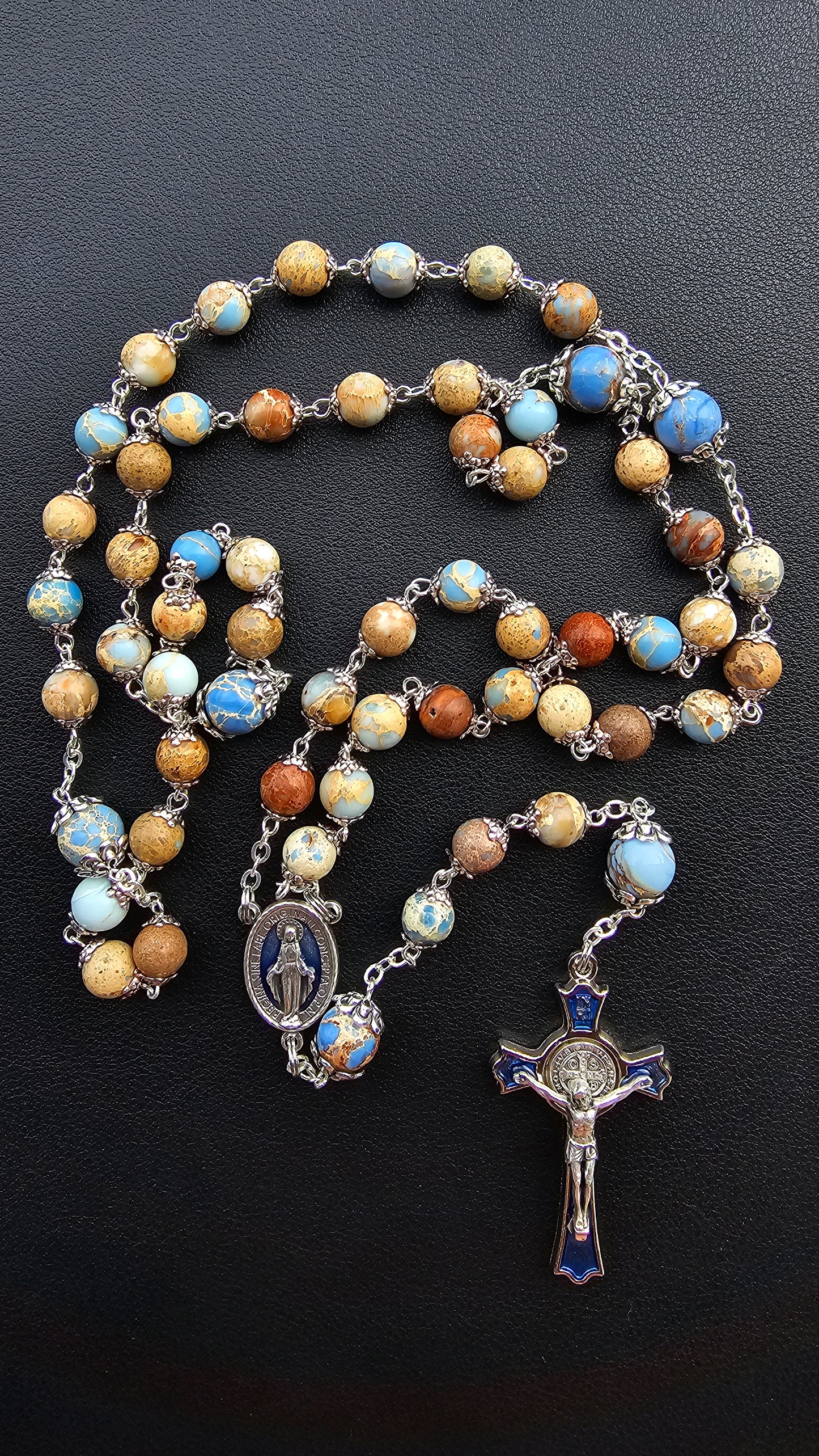 Heaven & Earth Jasper Rosary – Natural Stone Chain