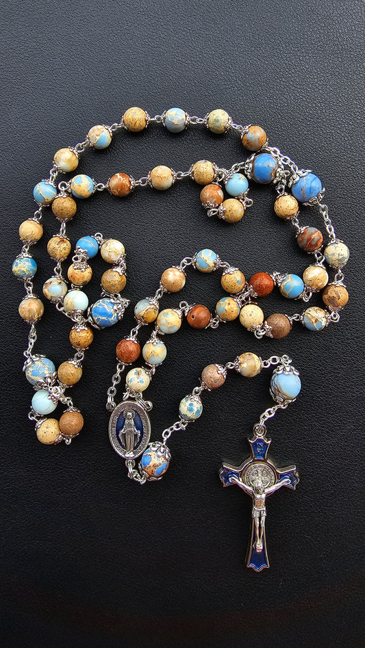 Heaven & Earth Jasper Rosary – Natural Stone Chain