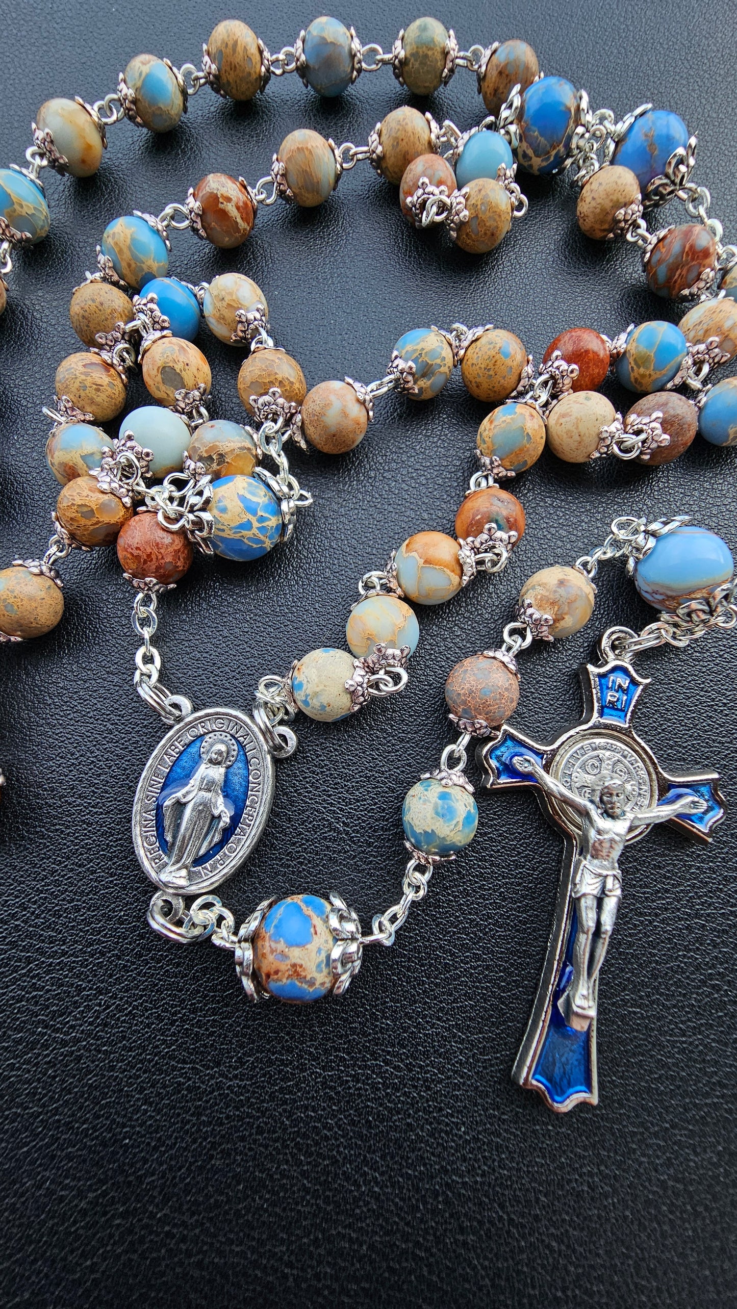 Heaven & Earth Jasper Rosary – Natural Stone Chain