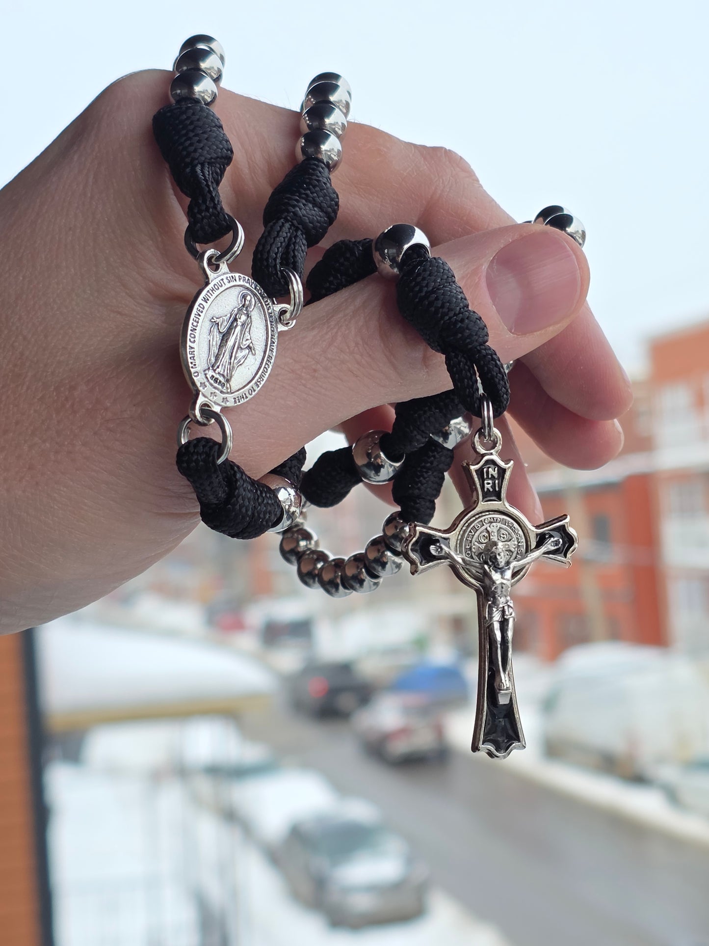 The Sentinel Argent Rosary