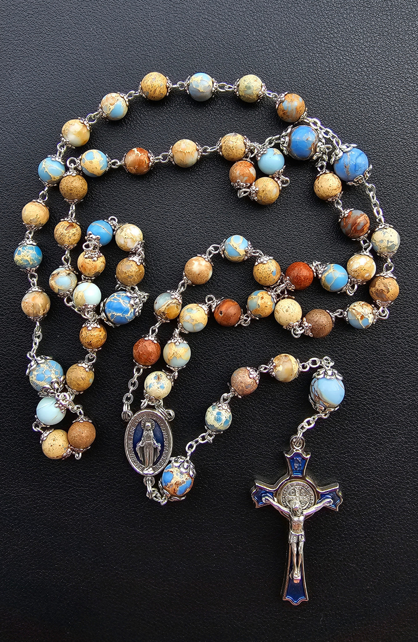 Heaven & Earth Jasper Rosary – Natural Stone Chain