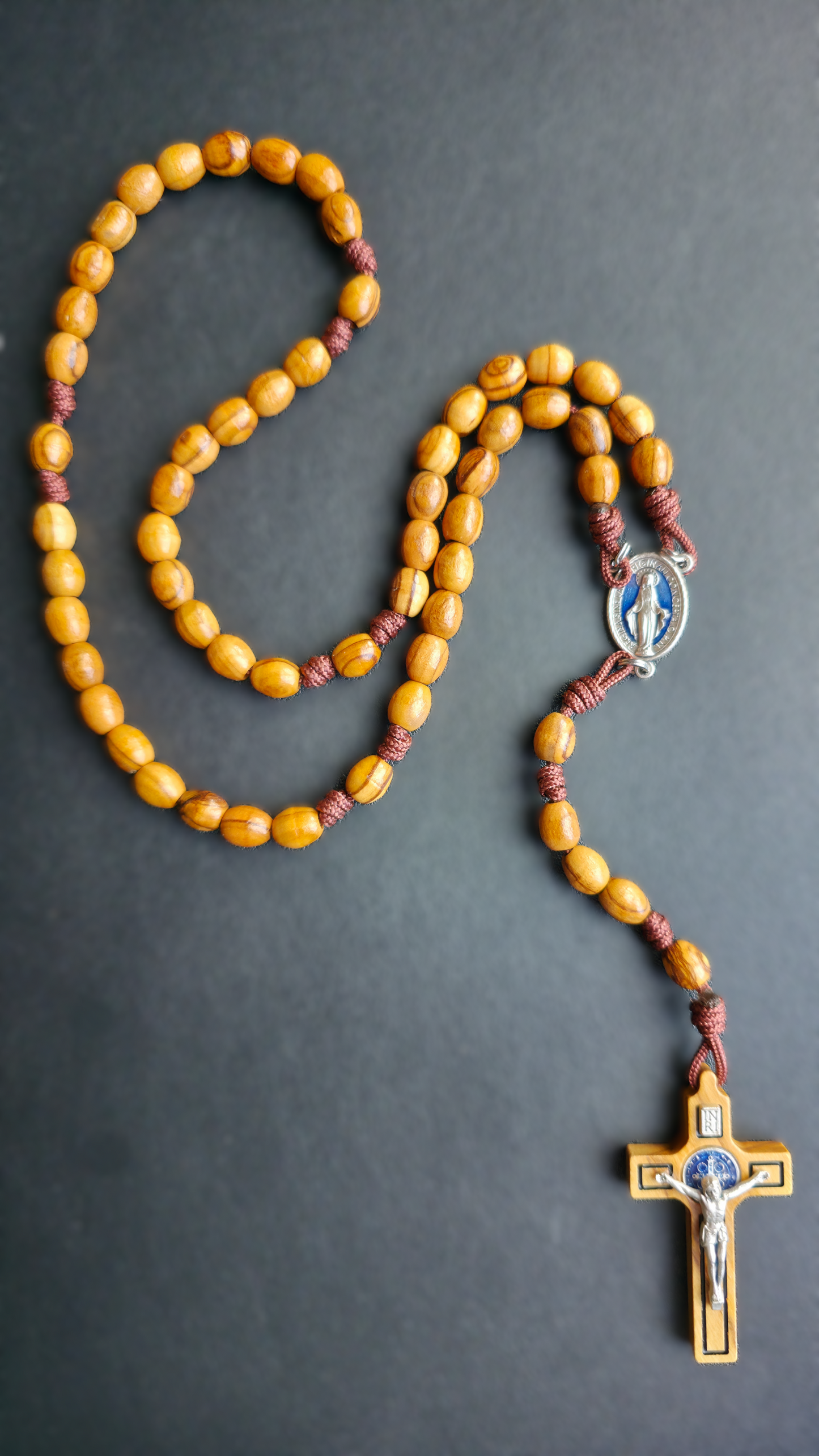 The Lignum Vitae Rosary | Hand-Carved Olive Wood from Bethlehem